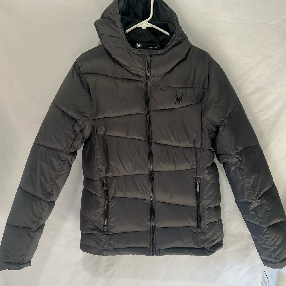 Spyder Men’s Puffy Coat - Dark Gray with Black Size Men’s S - NWT’s